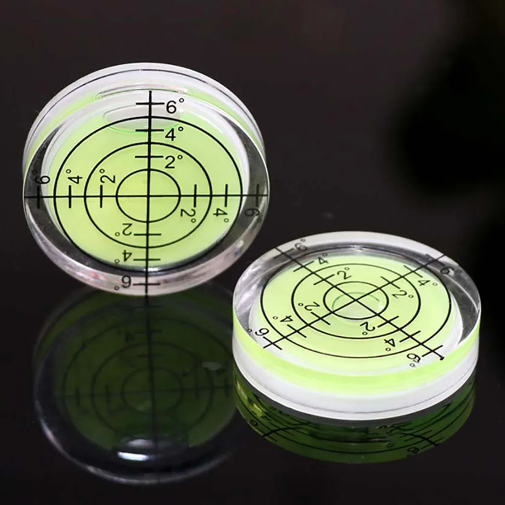2pcs 32mm/1.26" Universal Level Bubble Bullseye Level Horizontal Precision Spirits Circular Measuring Meter Measuring Tools