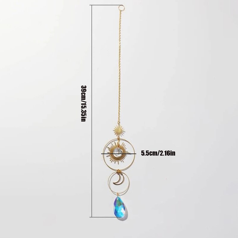 1 Piece, Crystal Wind Chimes Star Moon Catcher, Sun Prism Ball Garden Decoration
