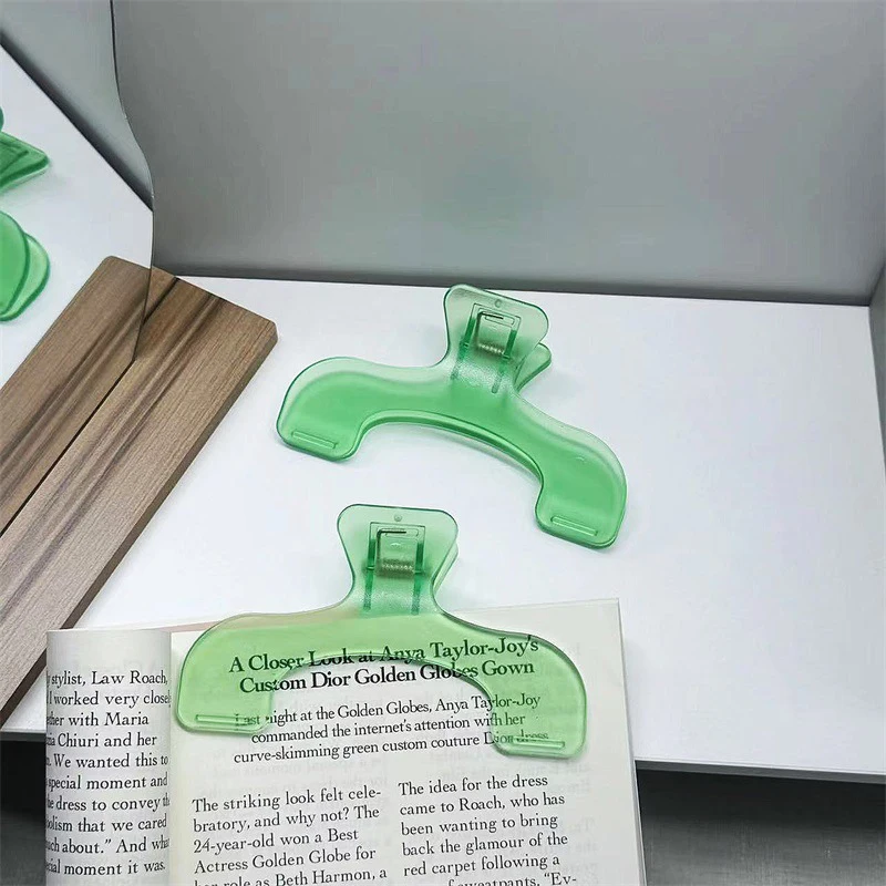 Plastic Large Book Clip Simple Reading Aid Fixed Book Holder Bookmarks Creative Design Practical Note Holder
