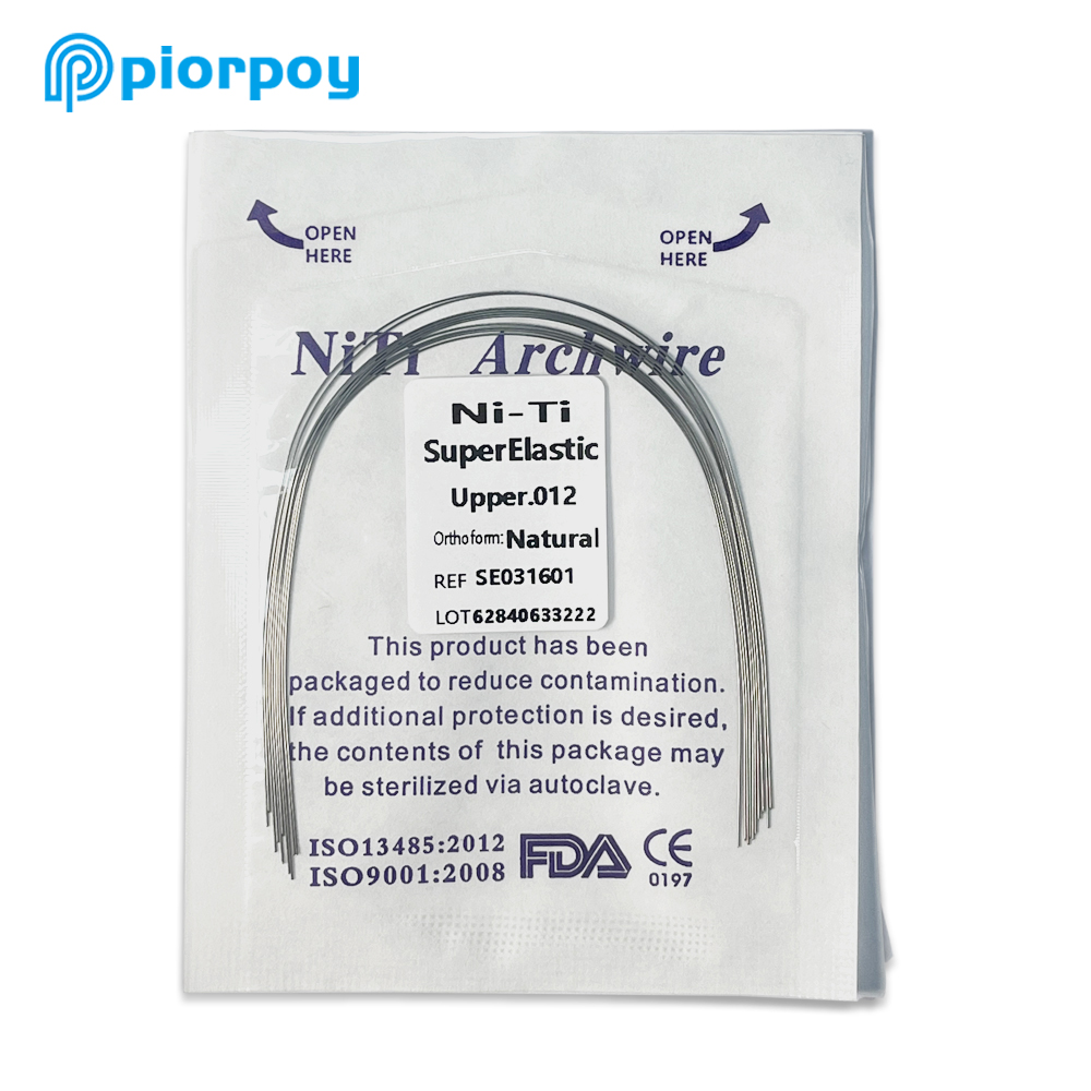 Clearance_PIORPOY 10 Stuks Orthodontische Tandheelkundige Super Elastische Niti Boog Draden Natuurlijke Vorm Ronde Rechthoekige Boog Draden voor Bretels De