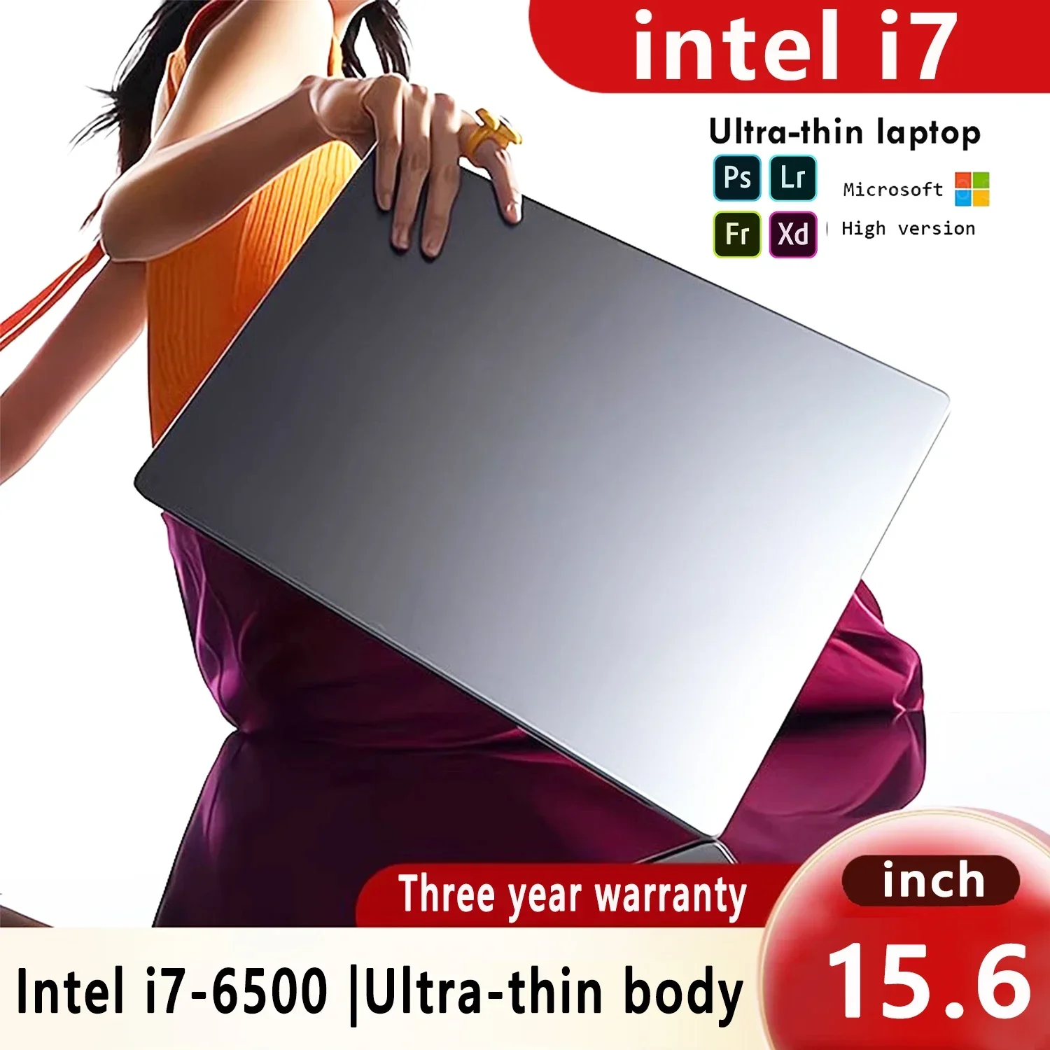 15.6 "Laptop Intel Celeron i7-6500 notebook gamer 32 GB di RAM 2 TB SSD Ufficio Studio PC Computer Windows11 1920 * 1080 Risoluzione portatile