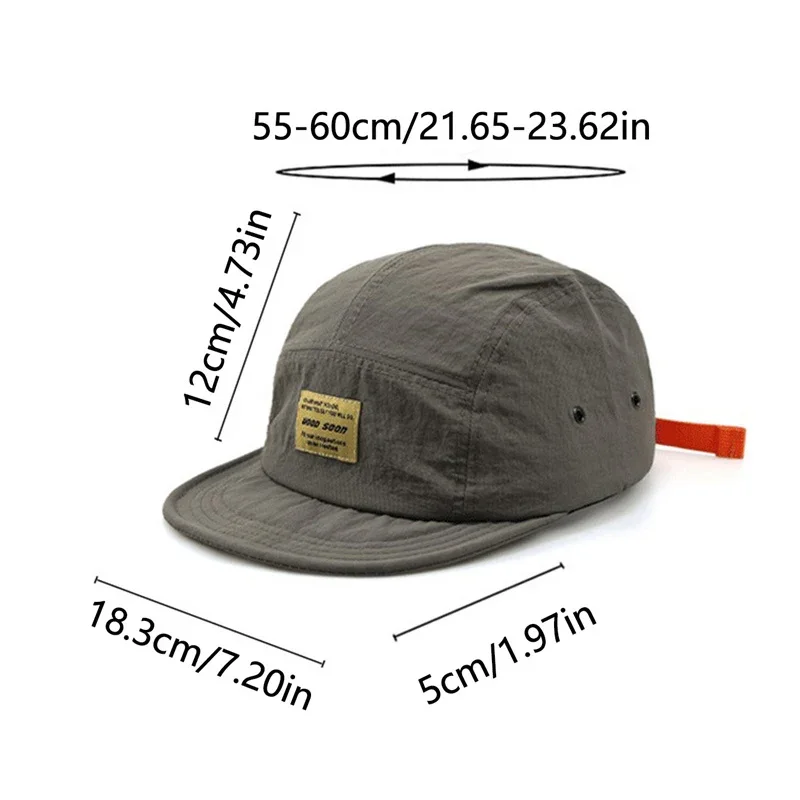 แฟชั่น 5 แผงเบสบอลหมวก Snapback หมวก Quick-drying หมวกปีกแบนสําหรับผู้ชายผู้หญิงฤดูร้อนสบายๆหมวกกันแดด