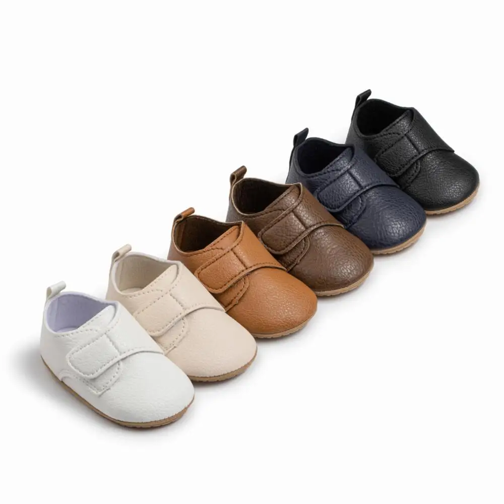 Novo retro sapatos de bebê de couro clássico multi-cor do bebê casual meninos meninas sapatos fundo de borracha antiderrapante primavera infantil primeiros caminhantes
