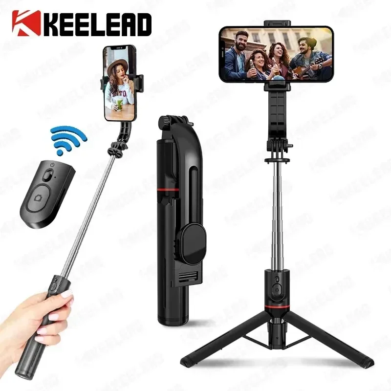 Palo de Selfie inalámbrico para Smartphone, trípode de 44 pulgadas con control remoto Bluetooth, soporte plegable portátil para grabación de disparo Vlog