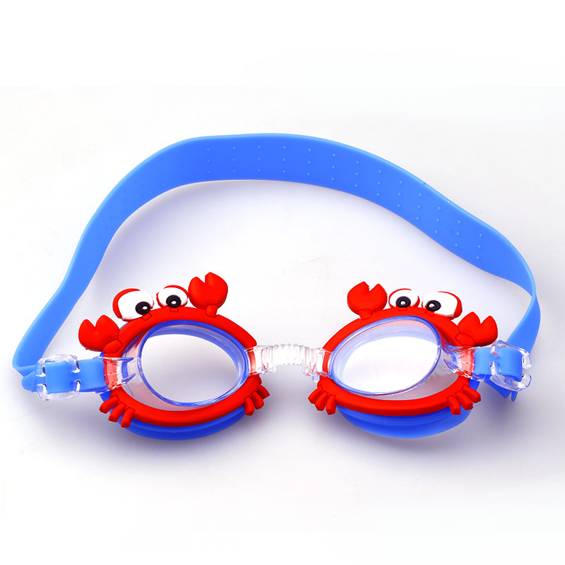 Nuevas gafas de espejo impermeables antivaho con bonitos dibujos para bebés para aprender gafas de natación cinturón se puede ajustar