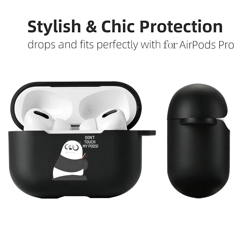 Funda para Apple Airpods Pro 2, fundas con eslogan, texto Simple, no Touch, Airpods Pro 2, 4, 3, silicona negra, funda para auriculares Air pod Pro2 Capas