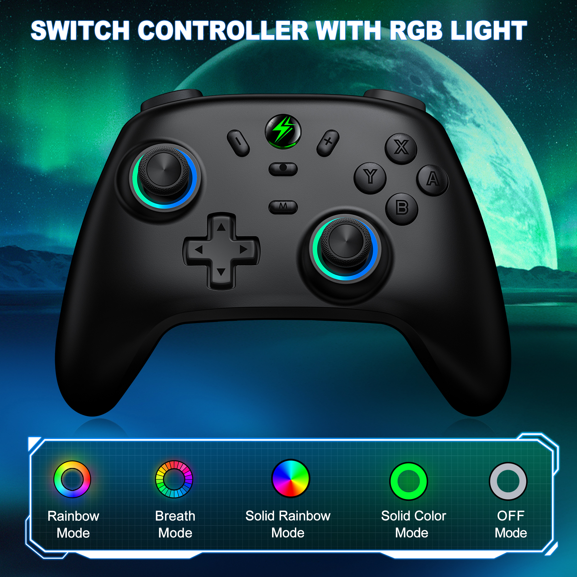 Baboncool controlador sem fio com efeito hall para nintendo switch oled/lite/android/ios console pro gamepad pc pro gamepads