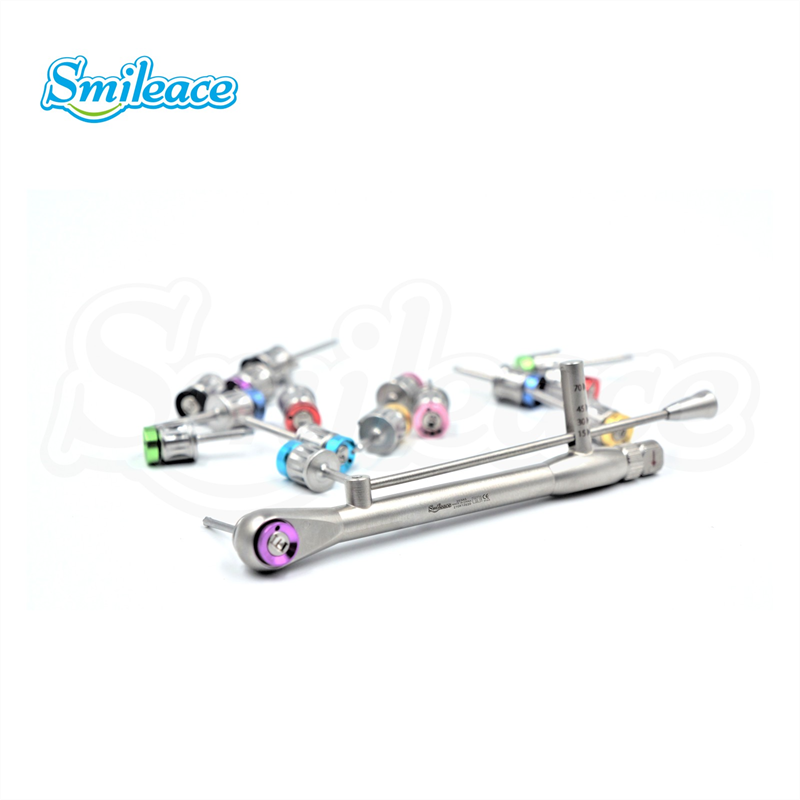 Tandheelkundig Implantaat Momentsleutel Ratelschroevendraaier Reparatie Tools Wrench Kit Universele Prothstic Box Tandheelkunde Apparatuur