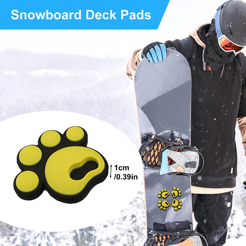 Snowboard stomp almofada auto-adesivo snowboard pé almofada 4 pçs snowboard antiderrapante adesivos snowboard almofadas pé