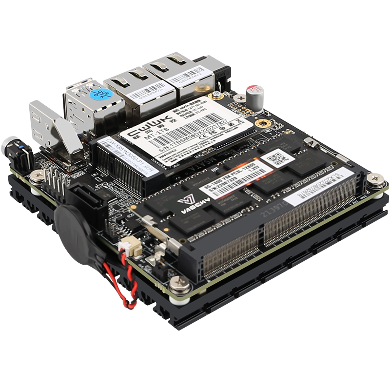 P1 미니 PC 6W 저전력 인텔 N3050/N3160 쿼드 코어 쿼드 스레드 X86 소프트 라우터 2*1000M Lan 포트 HD-MI 출력 금속 케이스 PK G31