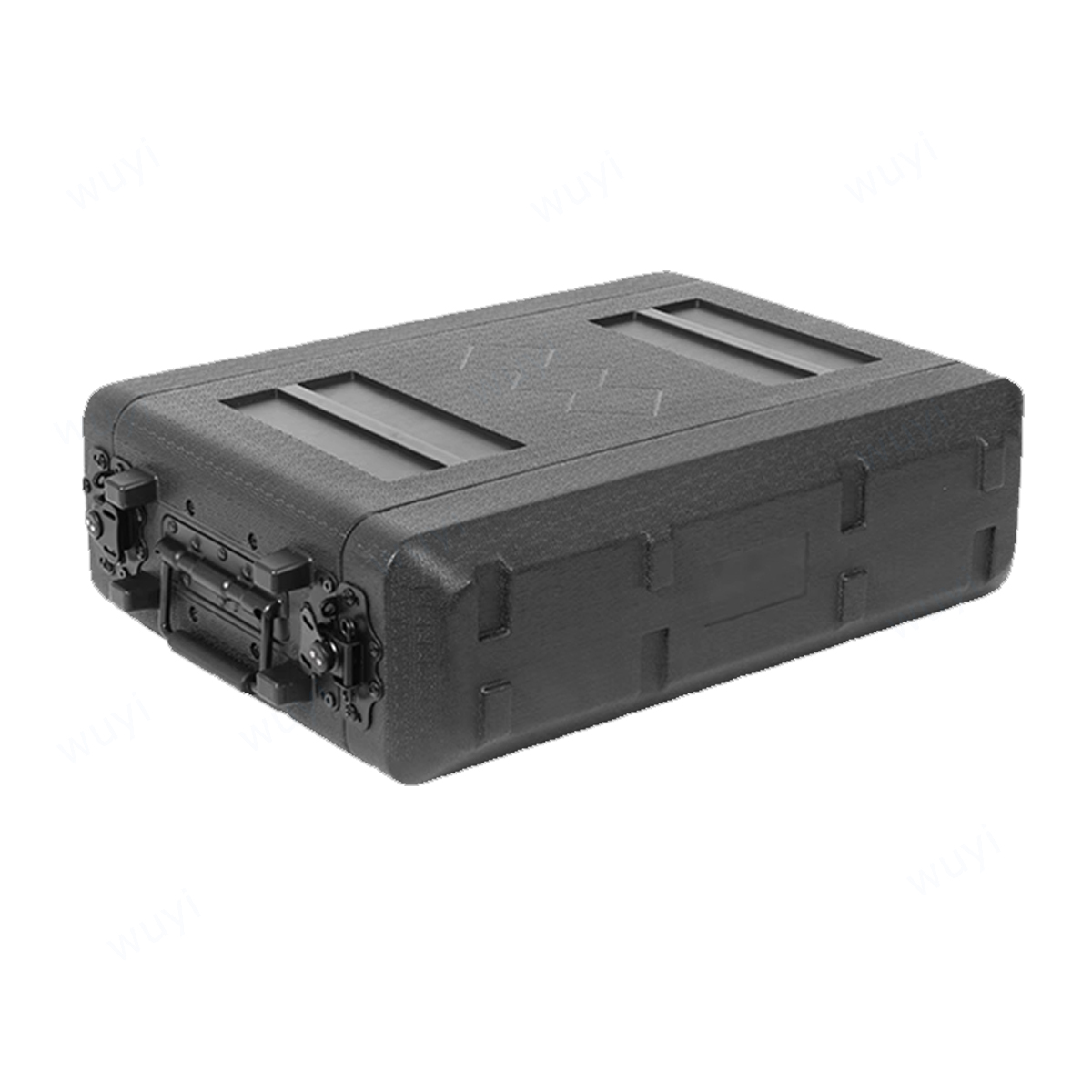 Caja de vuelo para micrófono 2U 3U 4U 6U, amplificador de caja de aire, receptor de gabinete PE, caja de vuelo con micrófono, cuerpo principal a prueba de golpes de 260mm de profundidad