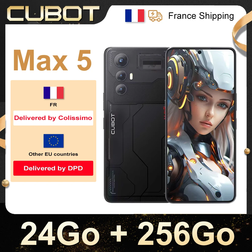 [Estreno mondiale] CUBOT MAX 5, Smartphone Android 5G, Dimensity 8200, Schermo grande da 6,95" 144 Hz, 24+256 GB, Telefono da gioco, Aggiungi al carrello