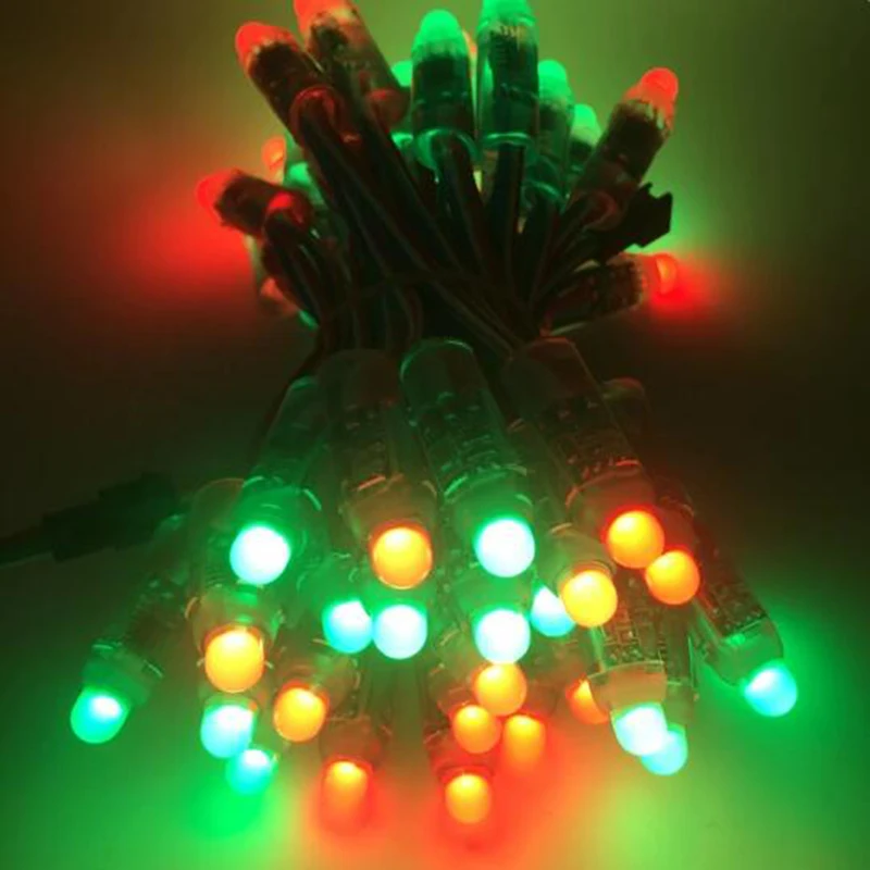 Módulo de píxeles LED WS2811, DC5V, 12mm, 50/500 piezas, cadena digital RGB a todo color, resistente al agua IP68 para decoración al aire libre