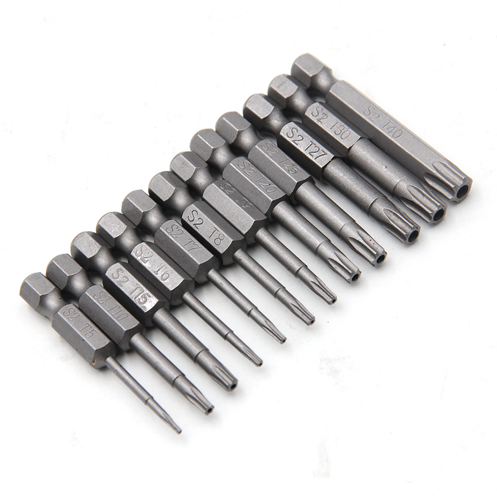 50-75-100mm Hollow Plum Blossom Esteso S2 Bit Manico Esagonale Cacciavite Bit Set di Strumenti Cacciavite
