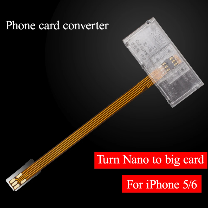 Transparenter SIM-Karten-Adapter NANO Turn To Big Card Handy-Signal-Verlängerungskabel für iPhone 5/5S 6/6S 2025