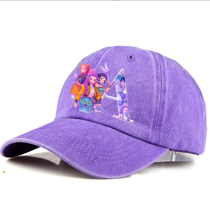 Kpop Demon Hunter Hat Letter A-Z Бейсбольная кепка для женщин Летняя регулируемая шляпа от солнца Аниме Милая шляпа от солнца в стиле ретро Головной убор для взрослых Подарок