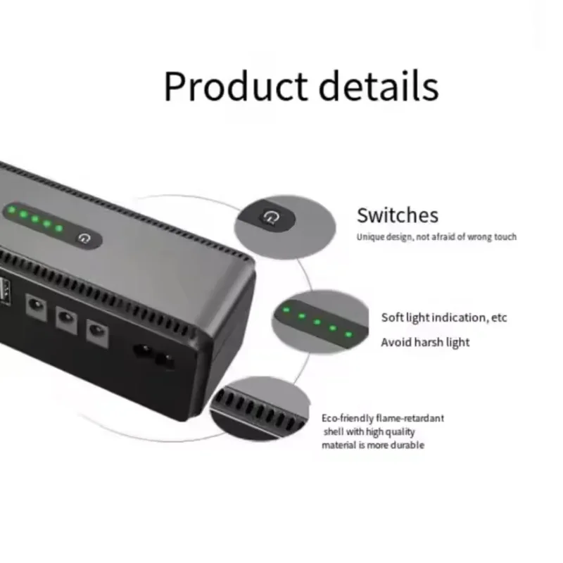 ใหม่ 36W 20000mah Mini UPS LiFePO4 แบตเตอรี่ออนไลน์ DC Backup Power UPS สําหรับกล้องวงจรปิดโมเด็ม WiFi Router