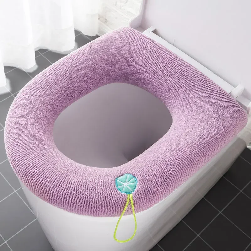 Soft WARM Washable Toilet Pad เบาะจับฤดูหนาวหนาห้องน้ําฝาครอบที่นั่งห้องน้ํา Nearestool อุ่นอุปกรณ์เสริม