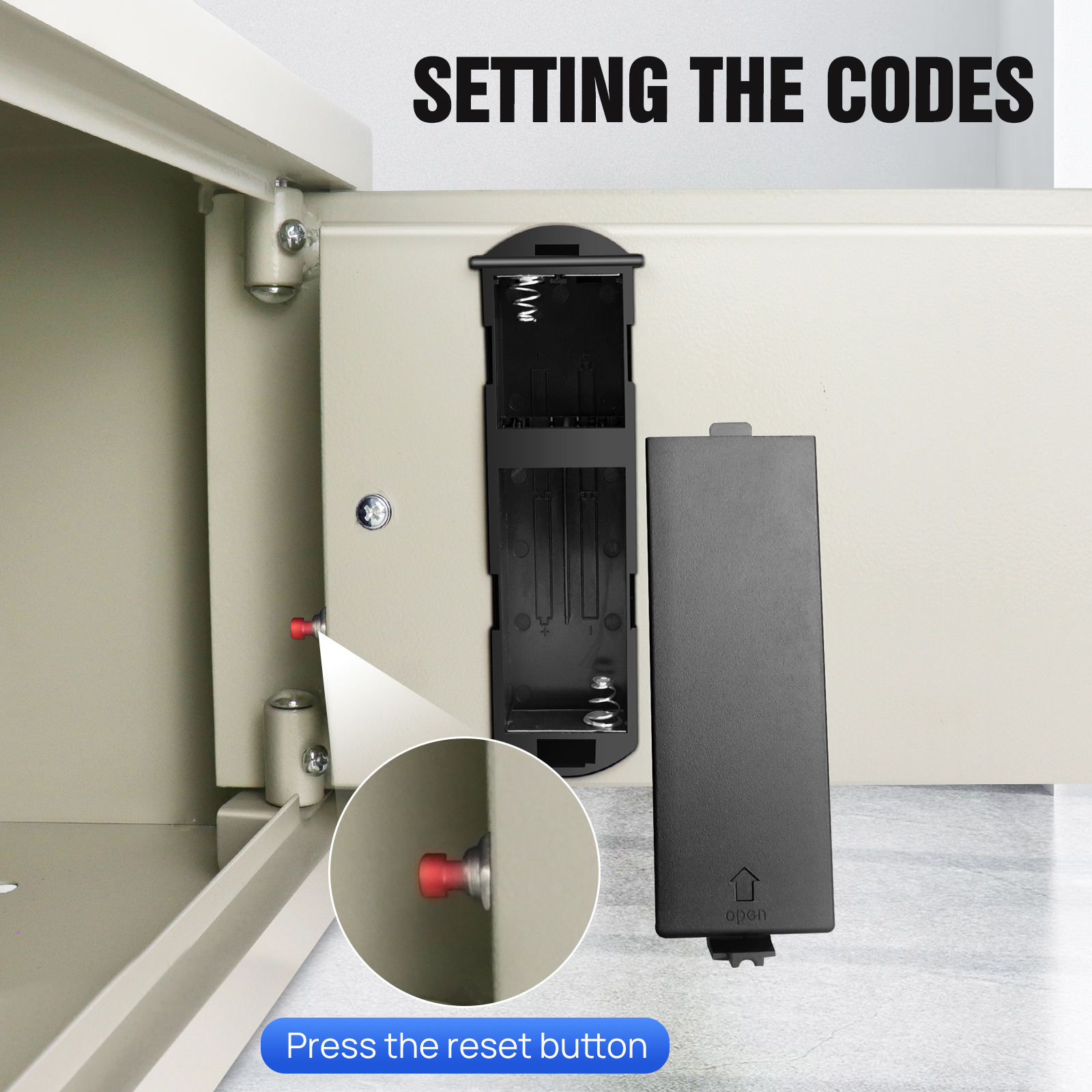 Safe for Home Office Hotel Digital Code Safe with 2 Emergency Keys Lockable Security Money Cash Document Safe Box Storage 16L