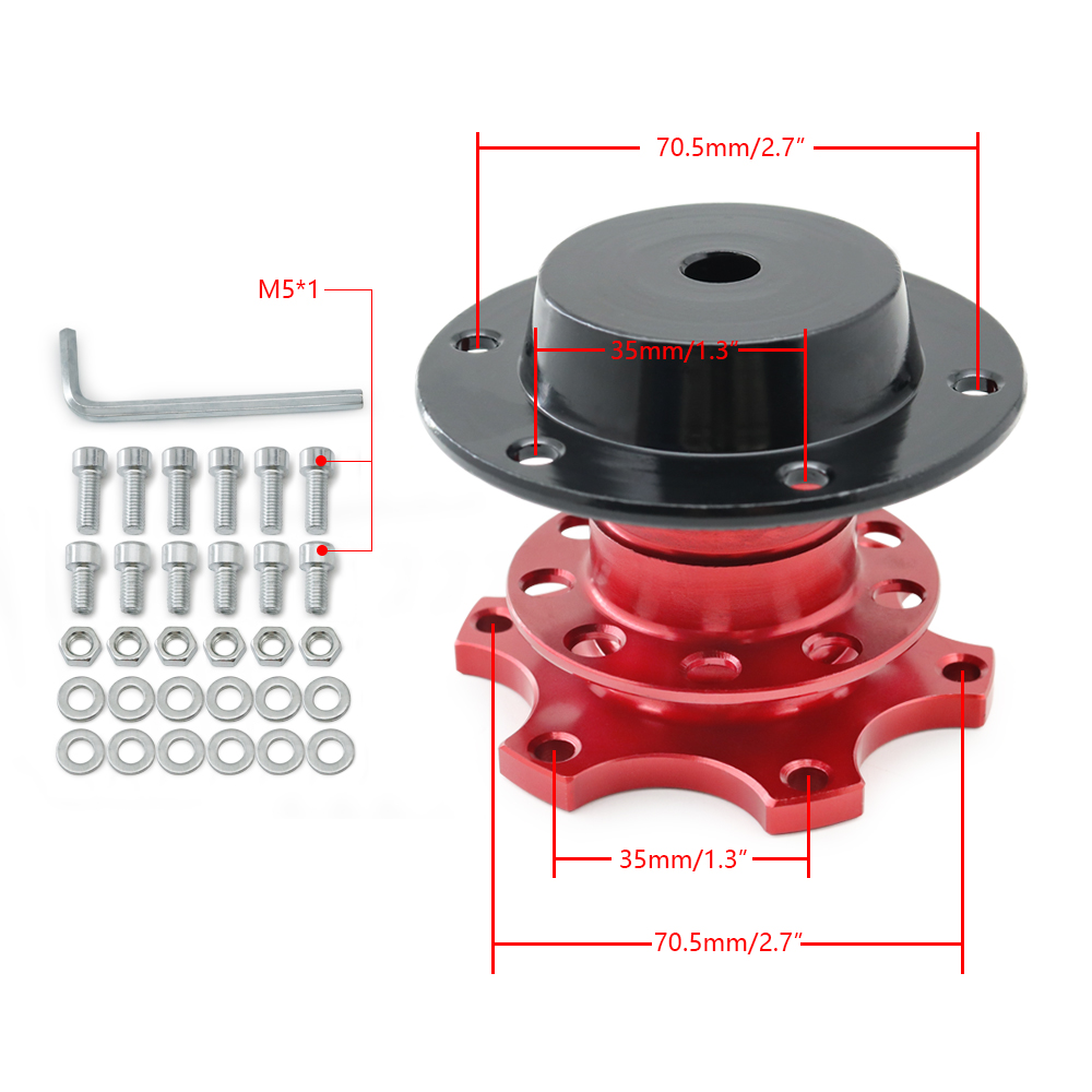 ユニバーサルアルミステアリングホイールクイックリリースハブアダプタ 6 穴ステアリングホイールリムーバブルスナップオフボスキット