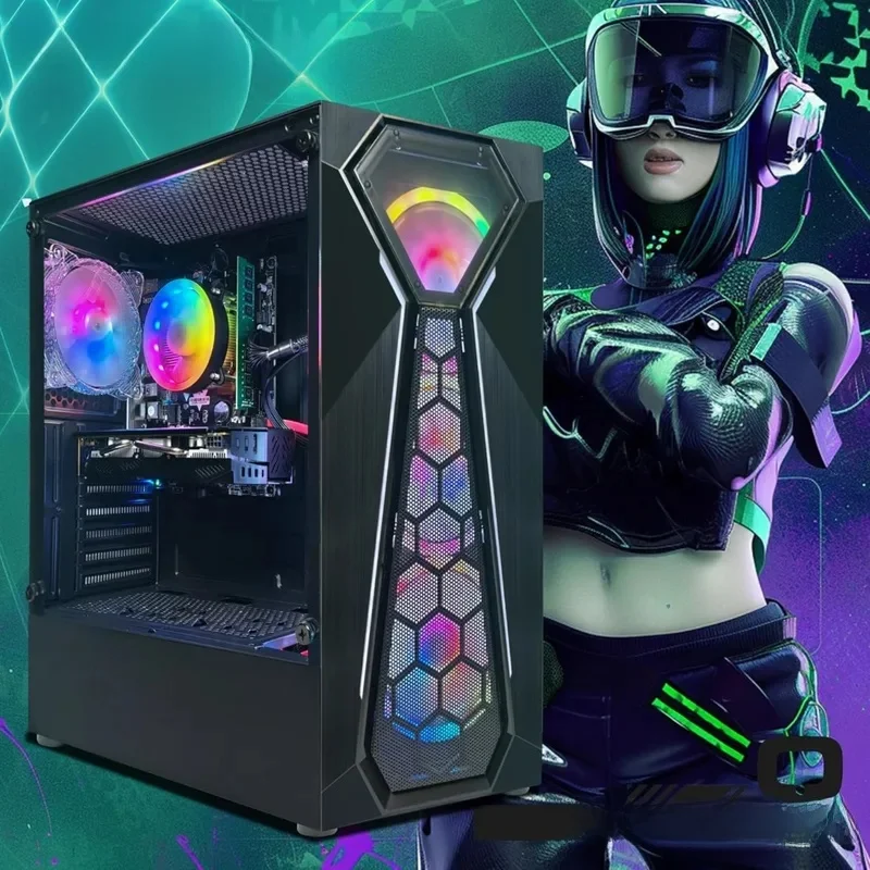 Computadora de sobremesa para PC para juegos, Radeon RX 580 16G GDDR5, Core i5-9400F hasta 4,1 GHz