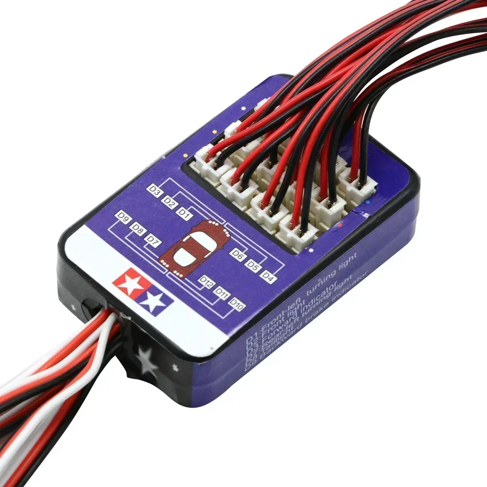 Rc-Auto-Simulationsblitzlicht, 12 LED-Beleuchtungsset, Lenkbremse für Modelle im Maßstab 1:10, Yokomo Tamiya TRX HSP HPI Axial Rc4wd