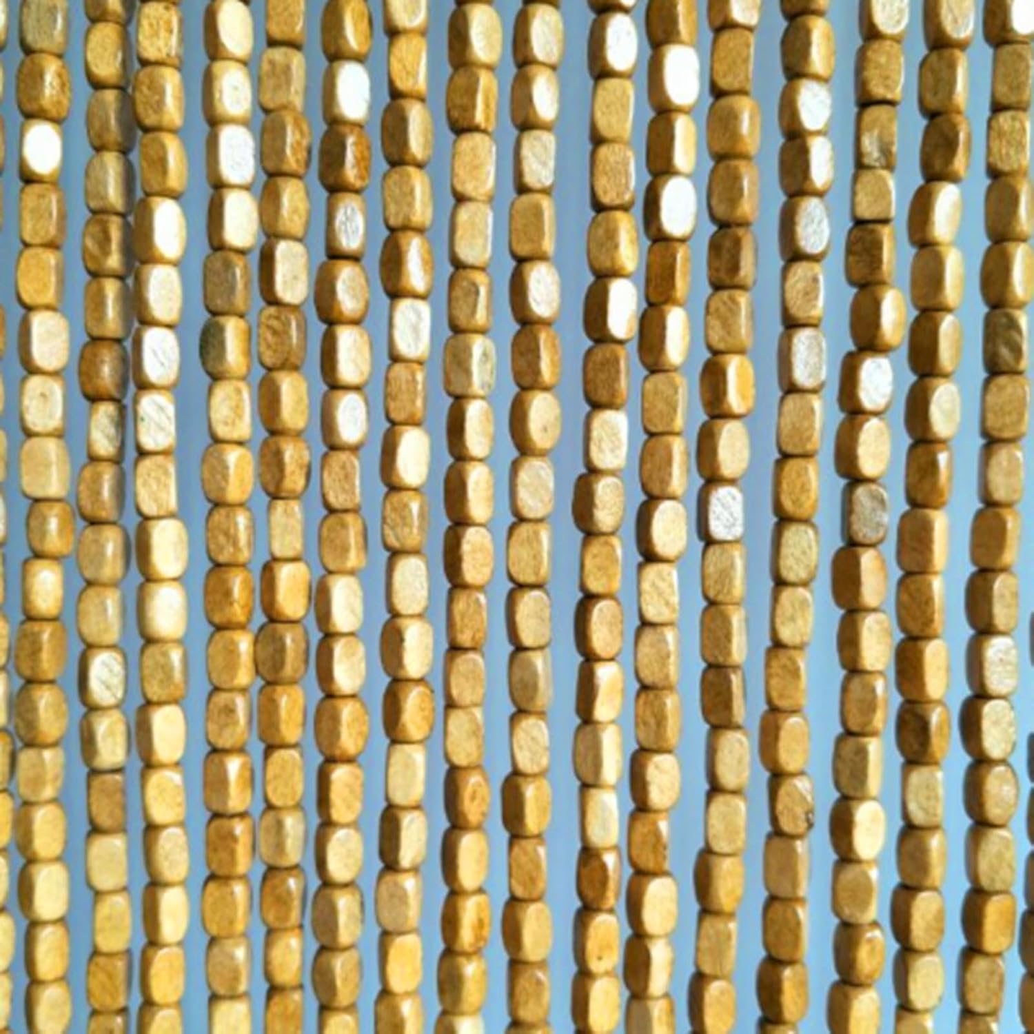 Cortina De Cuentas Mosquitera De Bambú Natural, Hecha a Mano, 60x200/80x200/90x200/100x200cm, Abalorios De Madera, Puerta, Hilo,