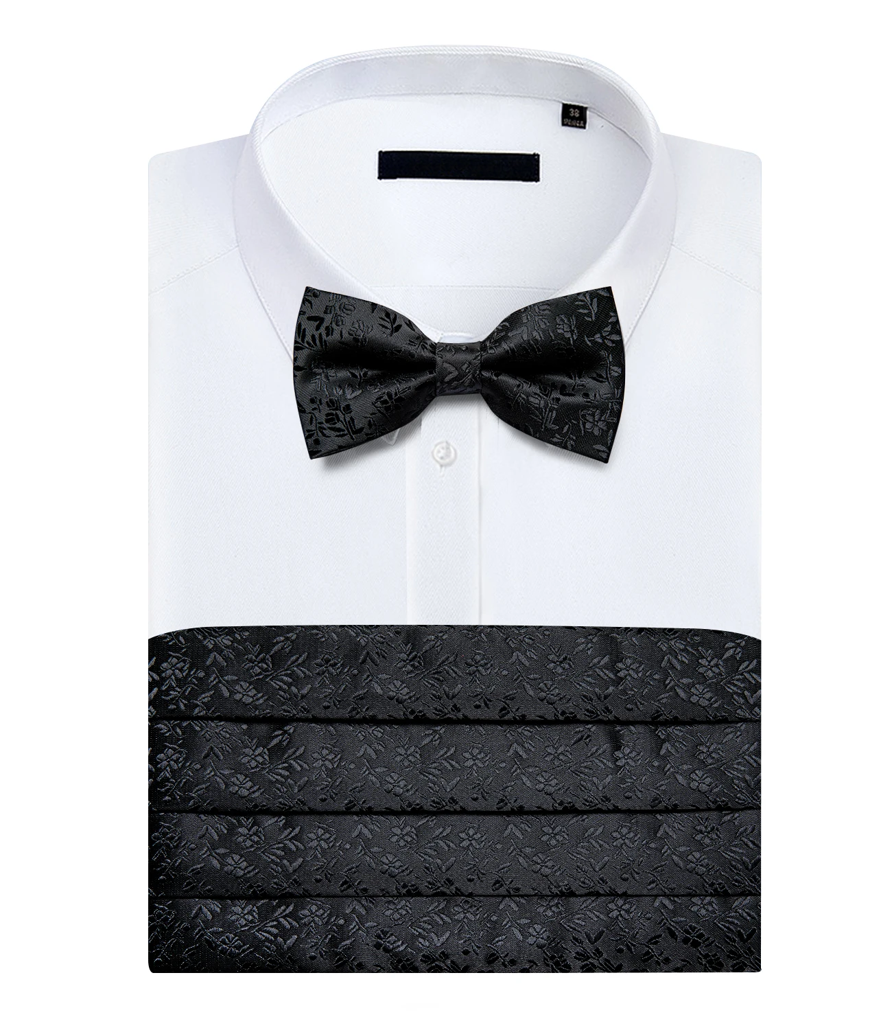Màu Đen Cổ Điển Cummerbunds Cho Nam Lụa Hoa Cummerbund Thắt Nơ Cài Áo Bộ Thun Rộng Tuxedo Dây Thắt Lưng Thắt Lưng Váy