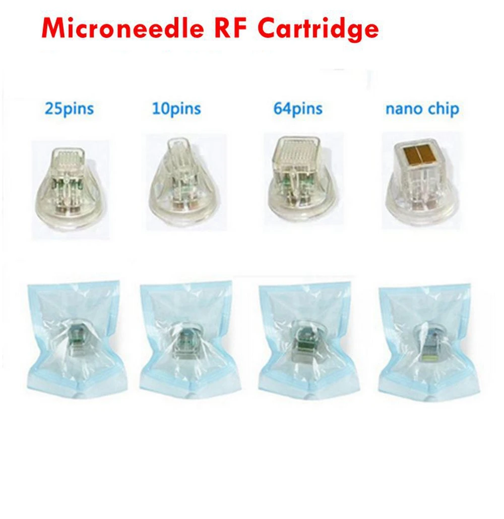 Disposable Insulated RF Microneedling Cartridge Gold Plated 10/25/64 Pins Nano Cartridges For Tattoo accessory