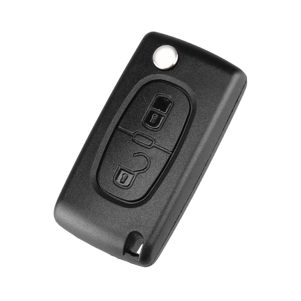 Dandkey Lật Gấp 2/3/4 Nút Xe Từ Xa Vỏ Chìa Khóa Fob Dành Cho Xe Đạp Peugeot 207 307 308 407 607 807 Cho Đồng Hồ C2 C3 C4 C5 C6