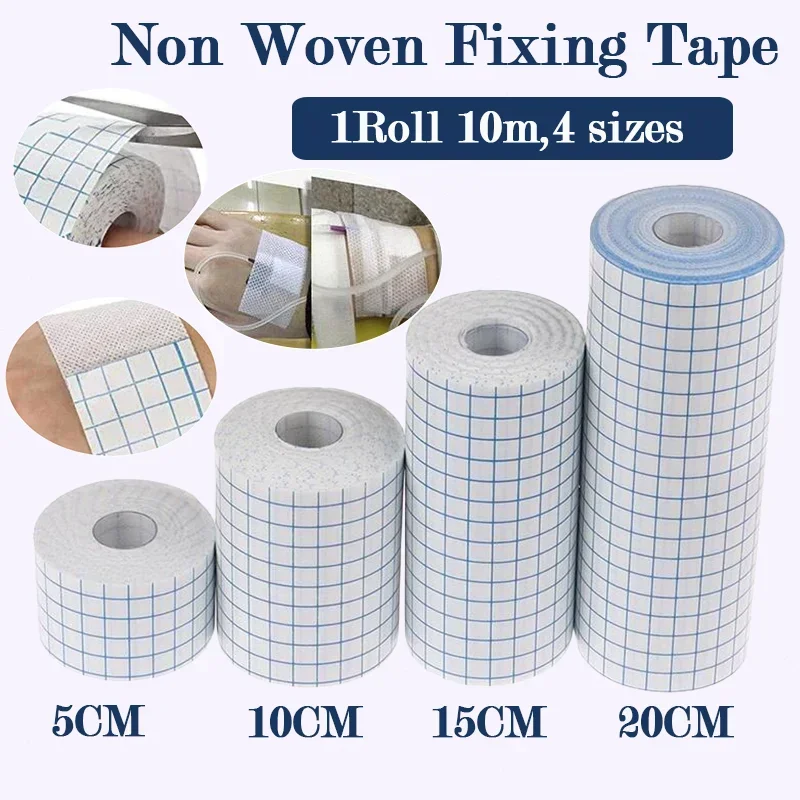 10 m Vlies-Rollenband, Gipspflaster, selbstklebender Verband, medizinischer fester Verband, atmungsaktiver, klebriger Wundverband, medizinischer Vliesstoff