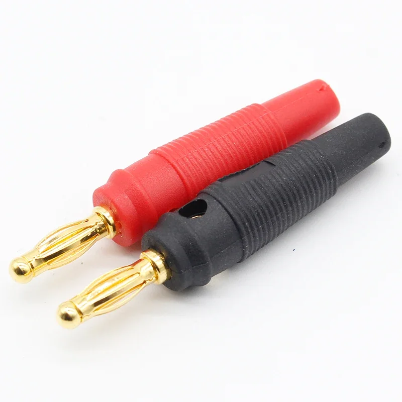 4 Mới 4Mm Phích Cắm Bằng Đồng Nguyên Chất Mạ Vàng Nhạc Cáp Loa Dây Pin Chuối Cắm Cổng Kết Nối