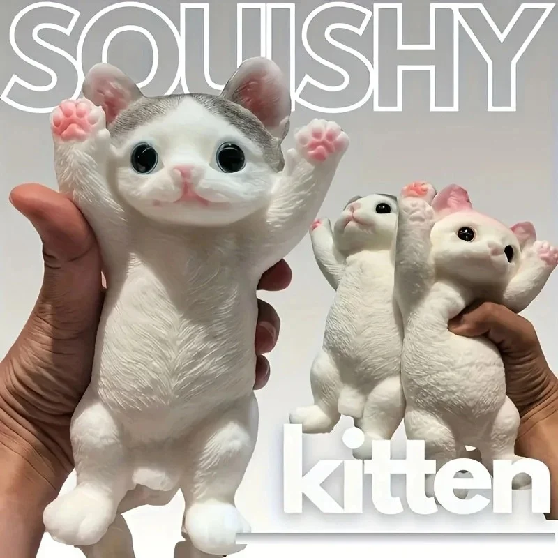 Gato mole squeeze brinquedos kawaii artesanal gato animal fufu brinquedos sensoriais festa favores presentes para adultos crianças