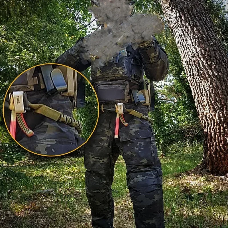 Eslinga táctica de seguridad de liberación rápida para Rifle, correa de cordón, cuerda de escalada, eslinga protectora Airsoft para caza al aire libre