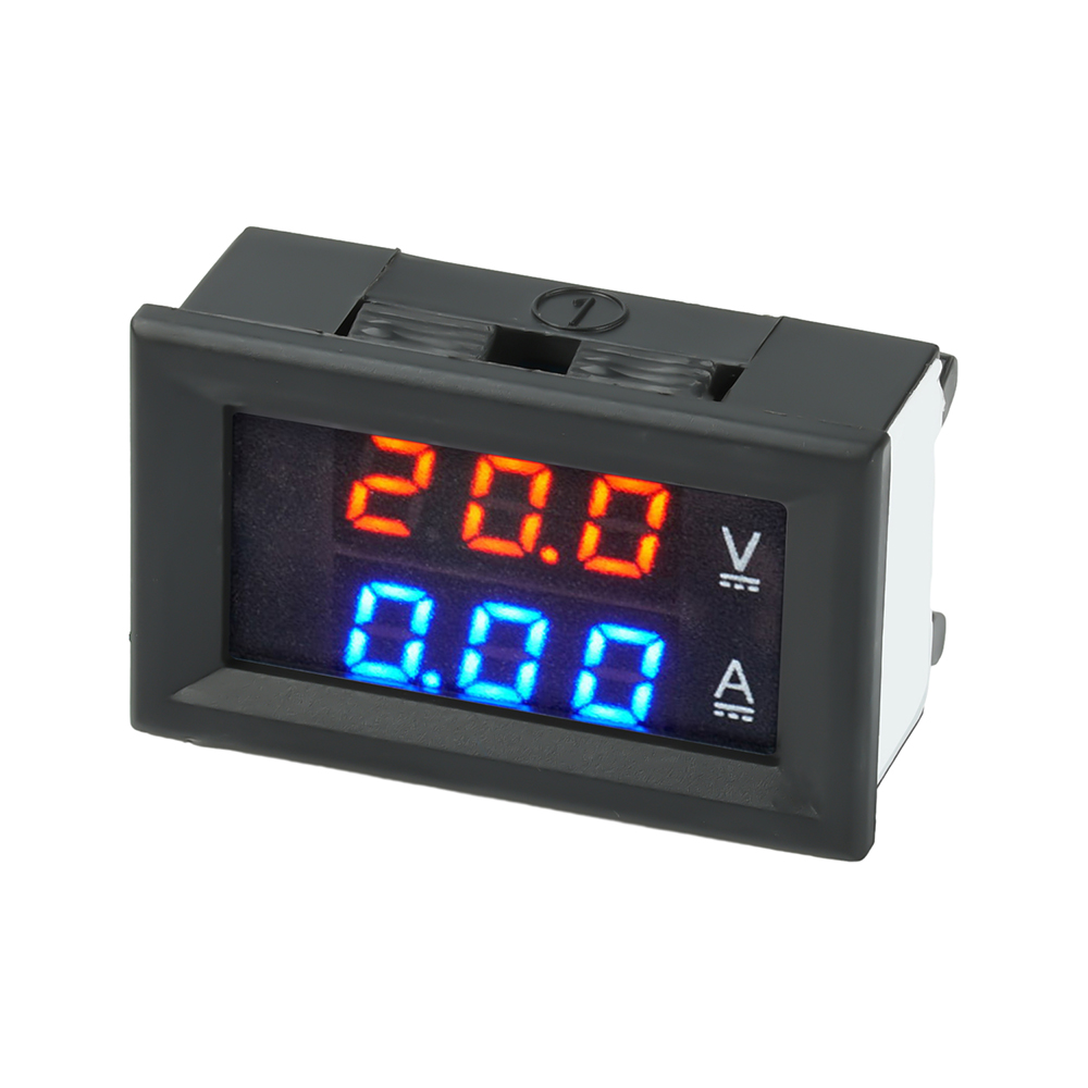 Voltímetro Digital LED H28UI5, CC 0-300V, 10A, 50A, 100A, voltímetro, amperímetro, amplificador LED rojo + azul, medidor de voltios Digital Dual