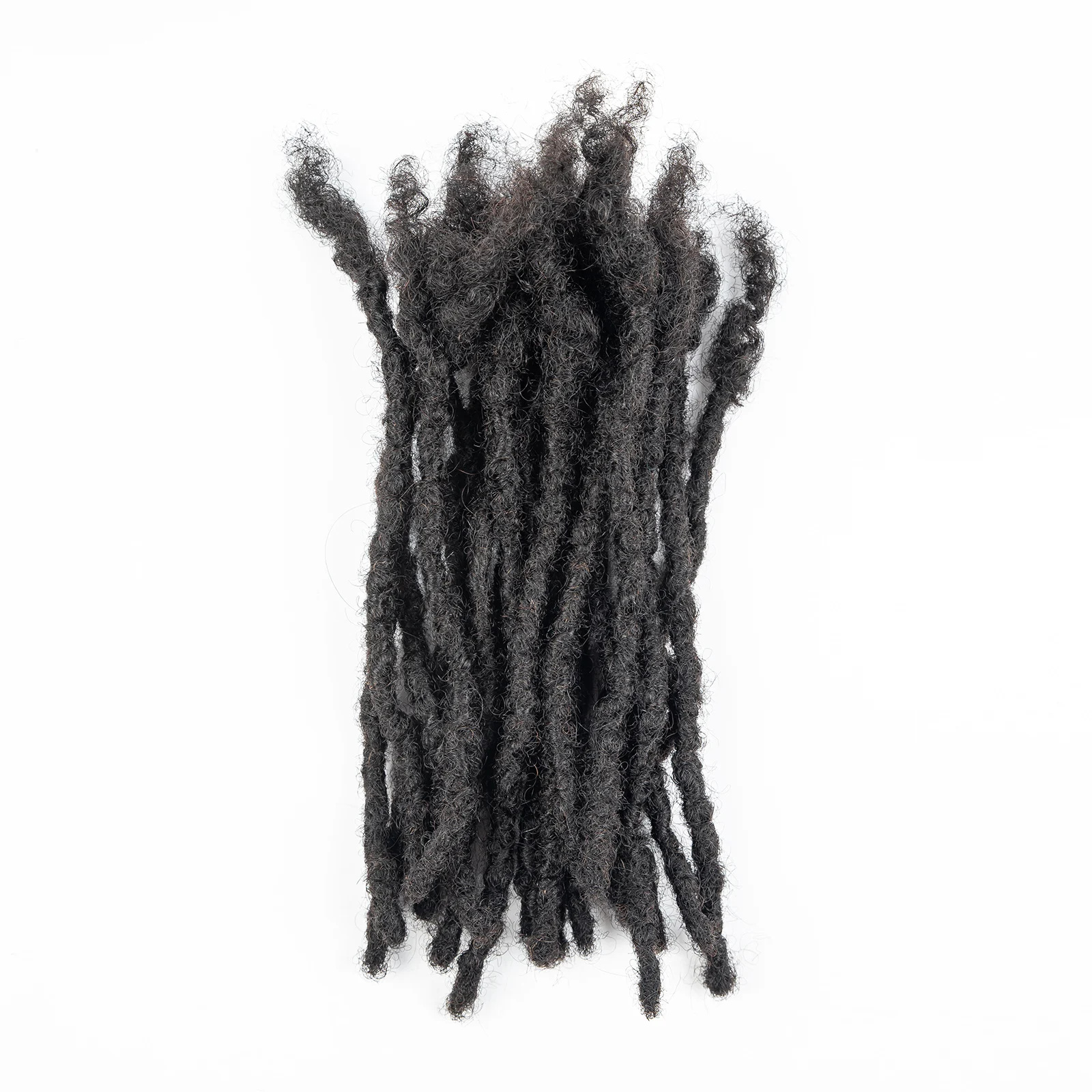 Loc Extension Echthaar, 0,6 cm Breite, 20,3 cm, 50 Stränge, handgefertigt, Dreadlock-Inter-Extension, Echthaar für Damen/Herren/Kinder