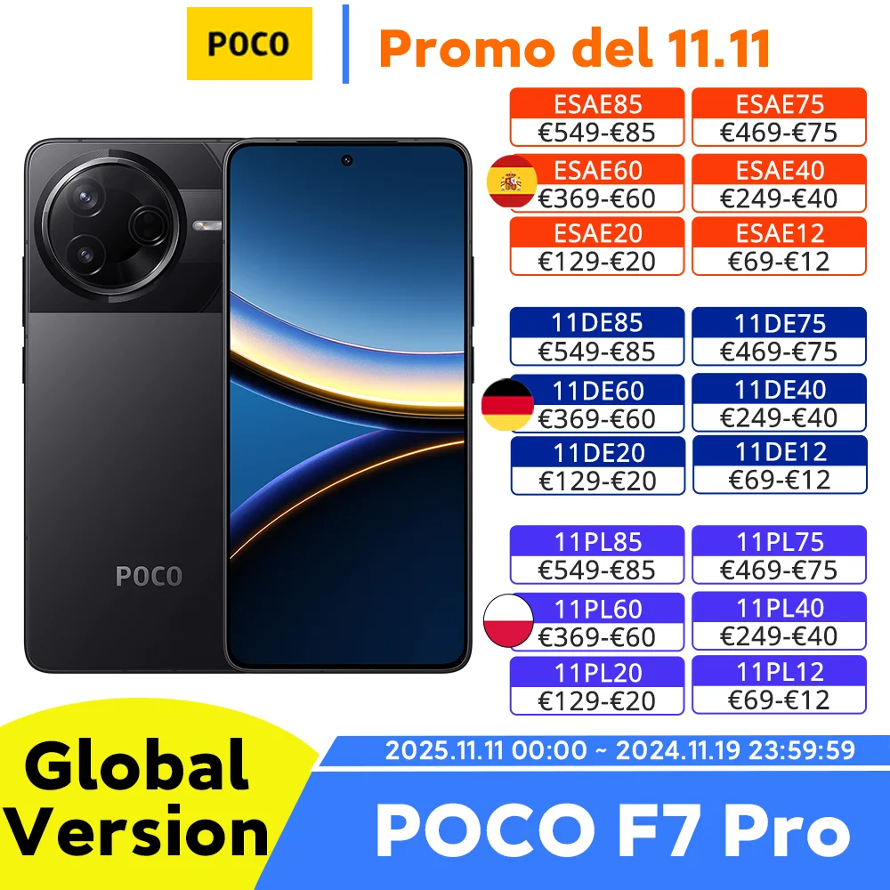 Poco f7 pro globale version smartphone nfc snapdragon®8 gen 3 6000mah 6.67 "2k amoled Display 90w Hyper charge 5g