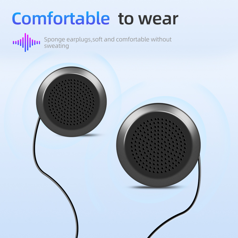 Motocicleta bluetooth 5.3 fone de ouvido estéreo moto capacete universal fones chamada handsfree sem fio com 250mha