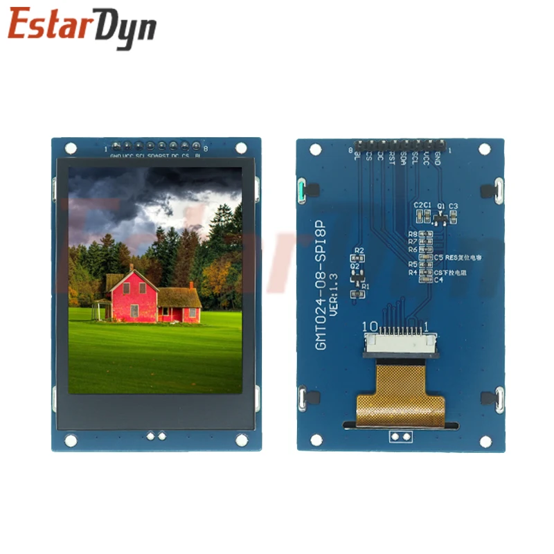 2,4 pulgadas TFT SPI 65K pantalla 240*320 pantalla inteligente 8P Drive IC ST7789 Drive IC módulo