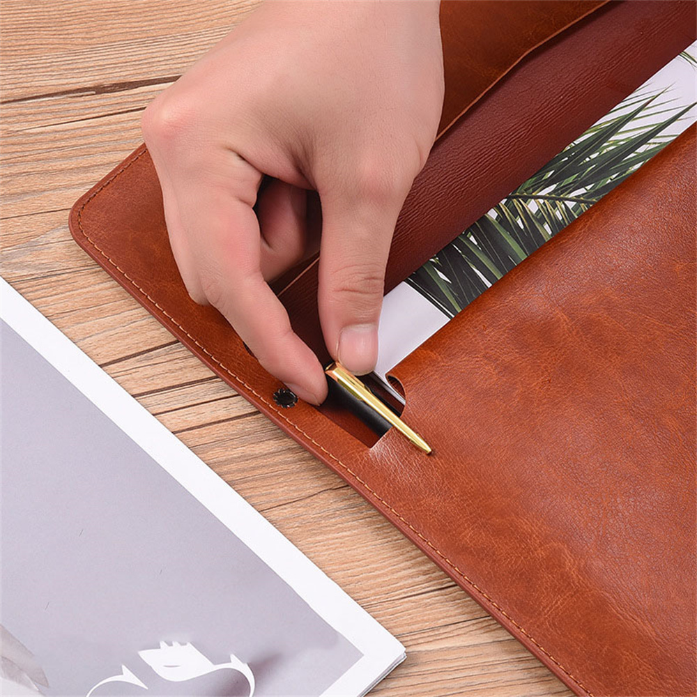 Leather File Folder Card Holder Passport Holder Data File Organiser School File Package Contract File Bag Document Organiser