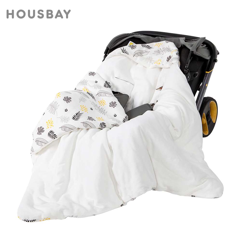 0-12 Months Newborn Baby Blanket In Infant Car Seat Soft Cotton Swaddle Wrap With Windproof Hooded Warm For Outside Travel
