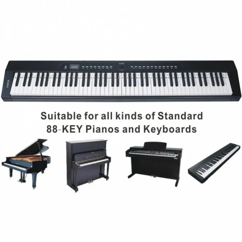 61 88 Keys Piano Keyboard Note Labels Marker Free Paste Overlay Silicone Strips Piano Guide for Beginners Kids Practice Sticker