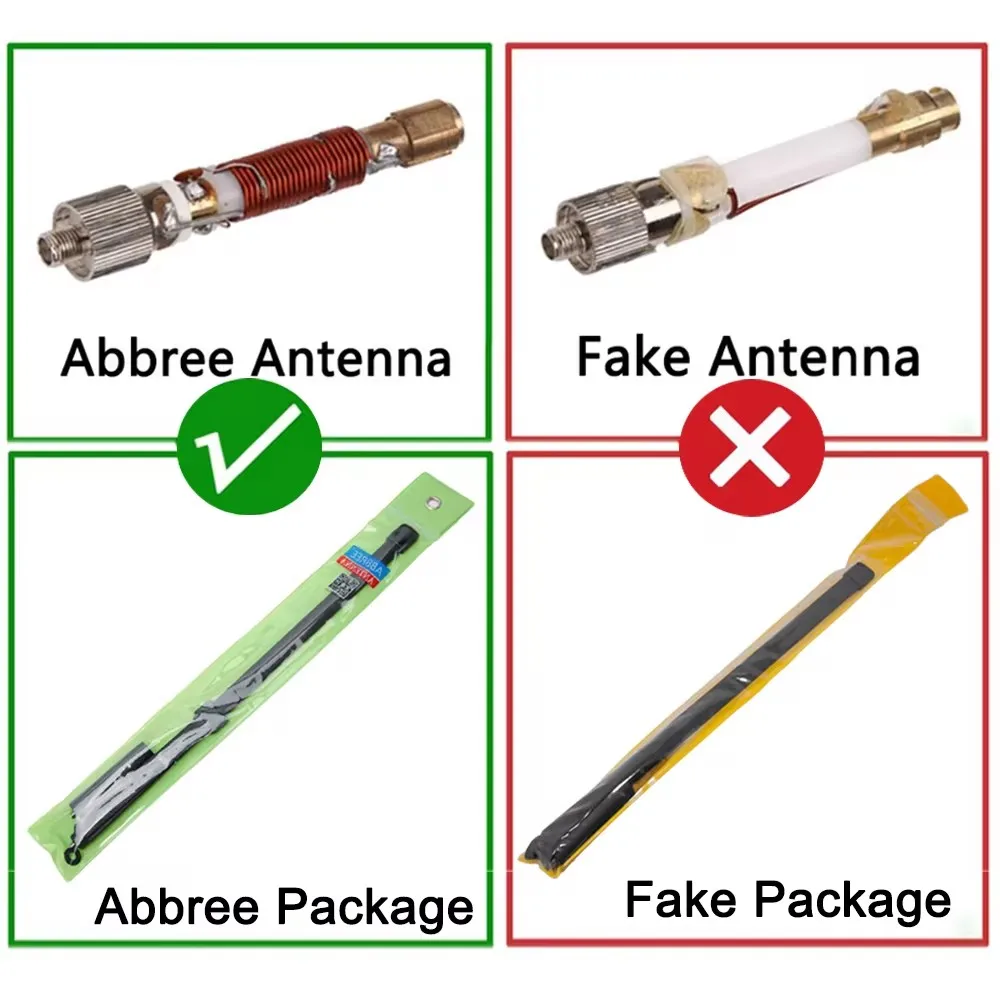 ABBREE CS 戦術アンテナ SMA メスデュアルバンド VHF UHF 折りたたみ式トランシーバー Baofeng UV-5R BF-888S UV-5RH Quansheng UV-K5
