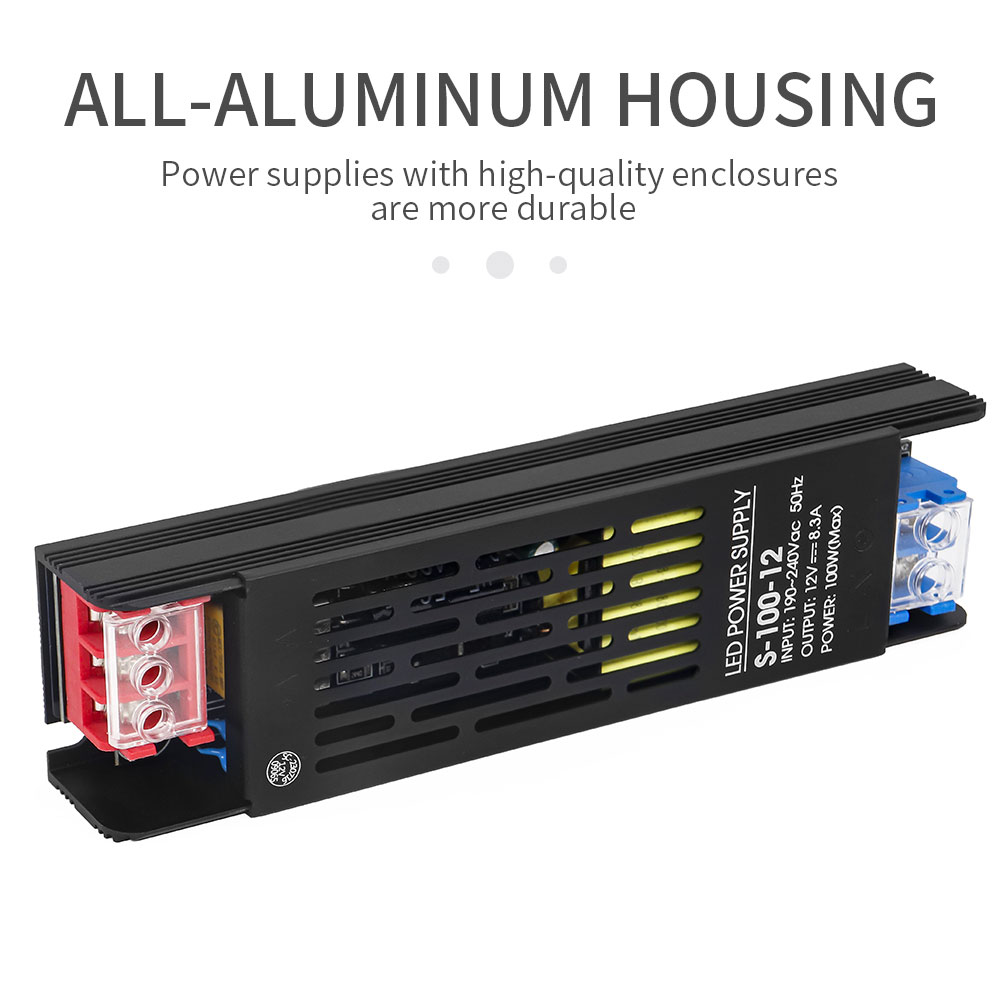 LED 電源照明変圧器 60 ワット 100 ワット 200 ワット 300 ワット 400 ワット 500 ワット AC190-240V アダプタドライバ Led ストリップライト DC12V/24V