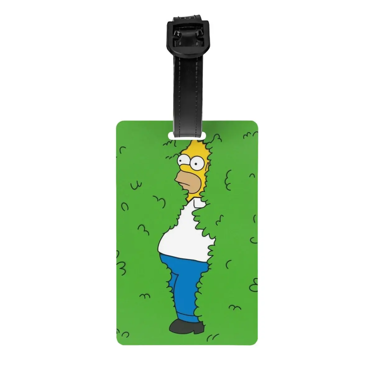 Изготовленная на заказ багажная бирка The Simpsons Bart с именной карточкой, конфиденциальная обложка, идентификационная этикетка для дорожной сумки, чемодана
