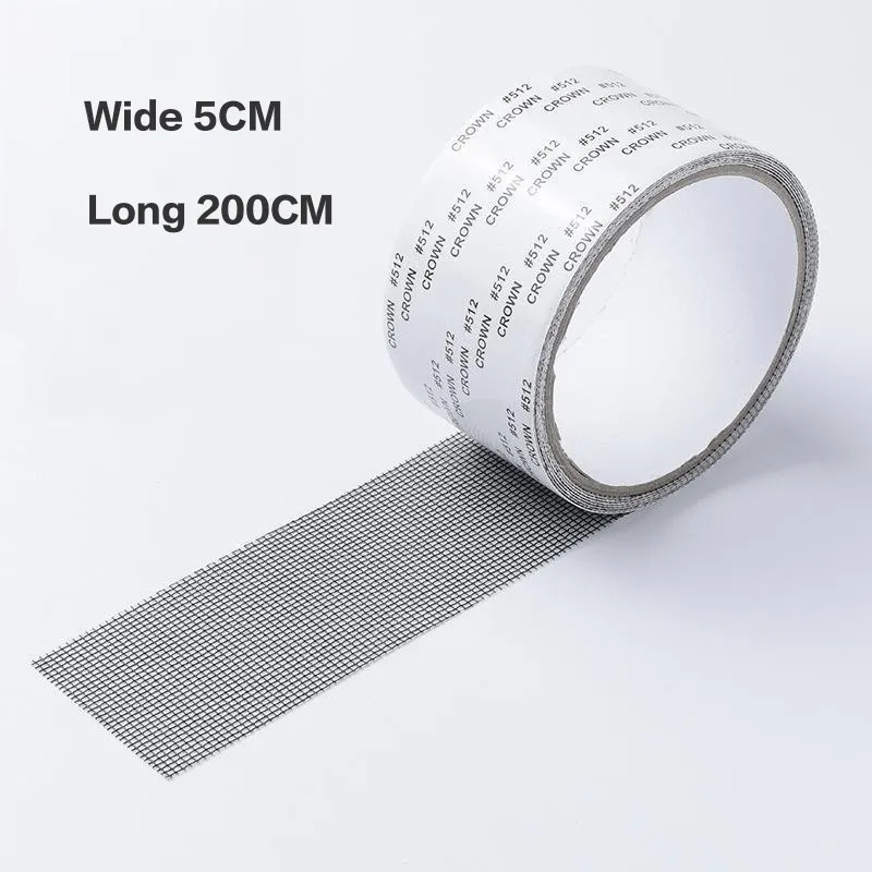 Strong Waterproof Self-Adhesive Window Screen Repair Mesh Tape for Covering Holes Tears Anti-Insect Mosquito Net Door Fix Patch