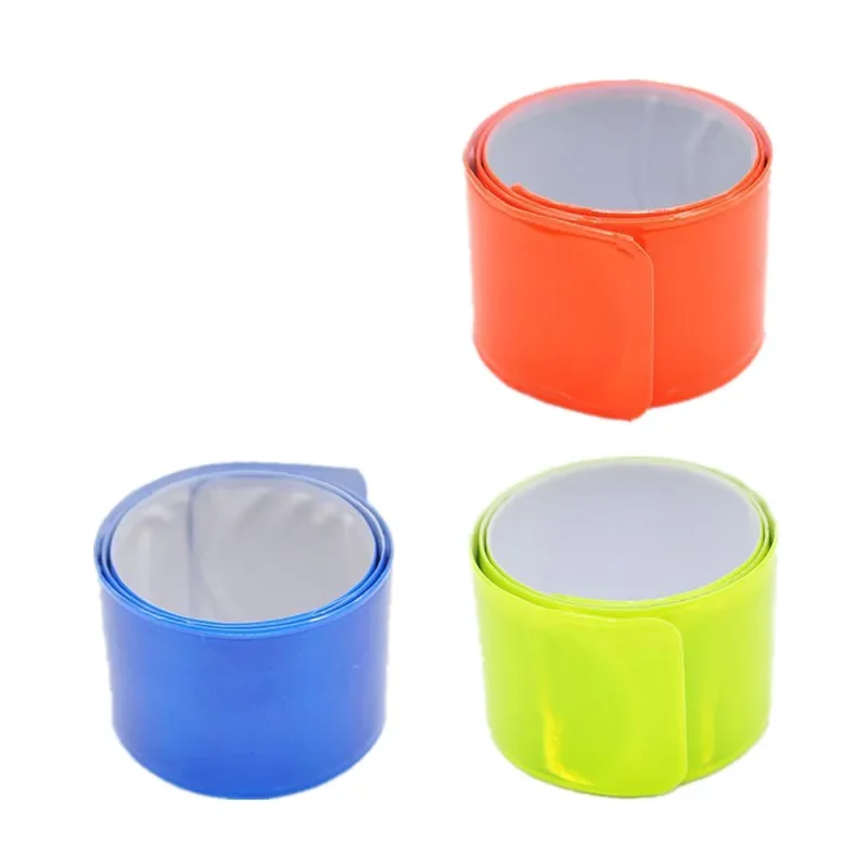 1pc 反射ストラップスポーツランニングサイクリング反射ストリップステッカー夜間警告テープサイクリング安全パンツリフレクター素材