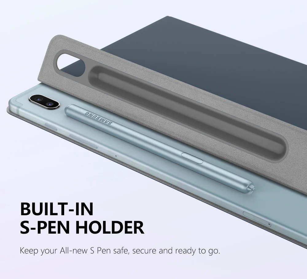 Funda para Samsung Galaxy Tab S6, cubierta de soporte magnético ultra delgado con soporte para lápiz para Galaxy Tab S6 Anti-Fall Smart Case