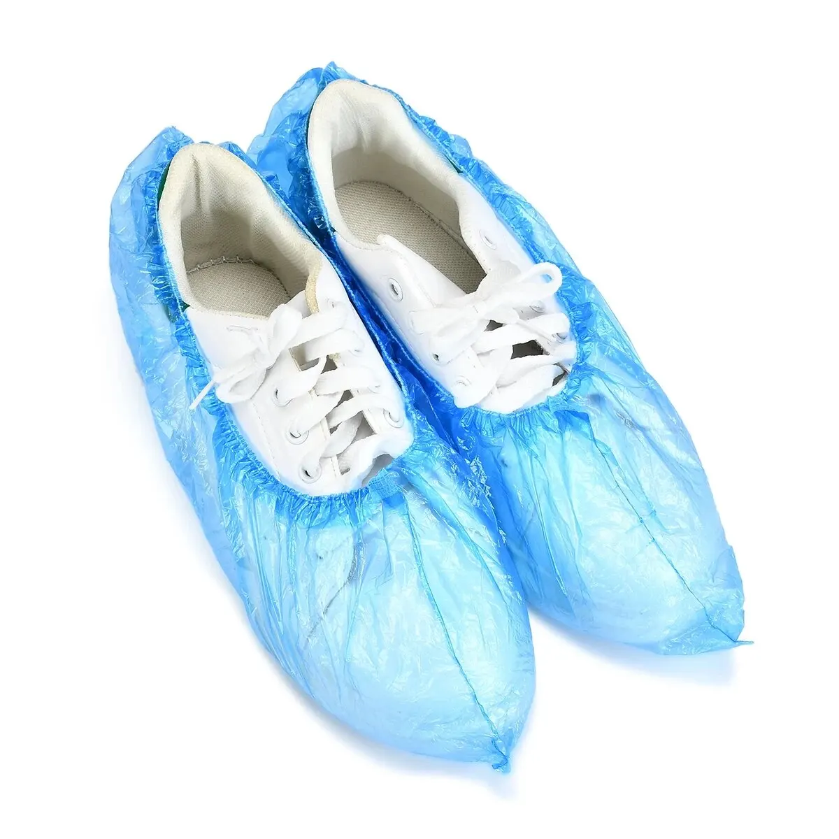 1 confezione/100 pezzi copristivali impermeabili portatili in plastica antiscivolo copriscarpe usa e getta copriscarpe copriscarpe antipioggia a prova di fango