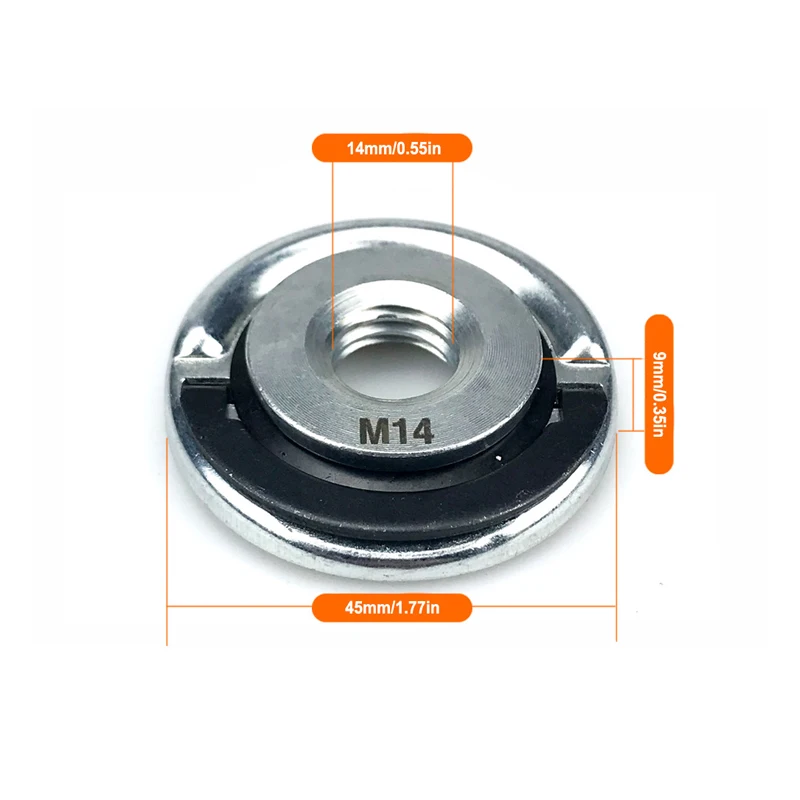 QUICK RELEASE FLANGE NUT M14 M10 ด้ายเครื่องบดมุม Release ล็อค NUT กดแผ่นสําหรับเครื่องบดมุมหนีบหน้าแปลน
